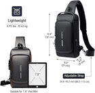 🎒 Multifunction Sling Bag – Stylish, Compact & Travel-Ready 🖤✨