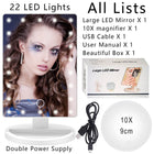 Large LED Makeup Mirror 💡 | 360° Rotating Light🔥